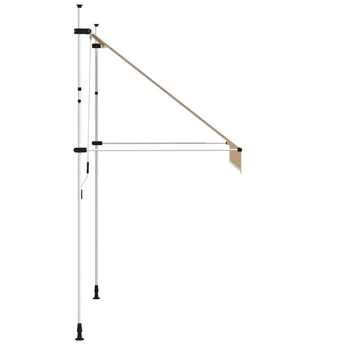 Copertină retractabilă manual, portocaliu și alb, 200cm, dungi - WALTI WALTI