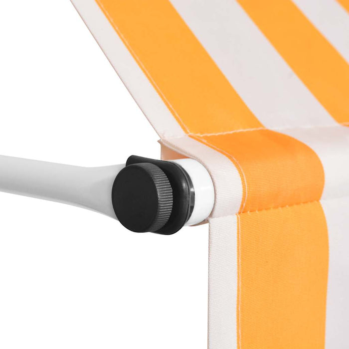 Copertină retractabilă manual, portocaliu și alb, 250 cm, dungi - WALTI WALTI