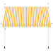 Copertină retractabilă manual, portocaliu și alb, 300 cm, dungi - WALTI WALTI