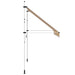 Copertină retractabilă manual, portocaliu și alb, 300 cm, dungi - WALTI WALTI