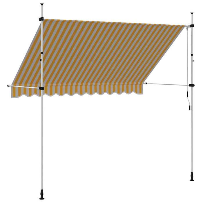Copertină retractabilă manual, portocaliu și alb, 300 cm, dungi - WALTI WALTI