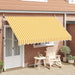 Copertină retractabilă manual, portocaliu și alb, 350 cm, dungi - WALTI WALTI