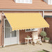 Copertină retractabilă manual, portocaliu și alb, 400 cm, dungi - WALTI WALTI