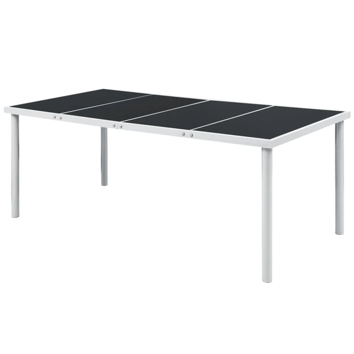 Set mobilier de exterior, 9 piese, negru, oțel - WALTI WALTI