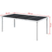 Set mobilier de exterior, 9 piese, negru, oțel - WALTI WALTI