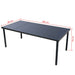 Set mobilier de exterior, 9 piese, negru, oțel - WALTI WALTI