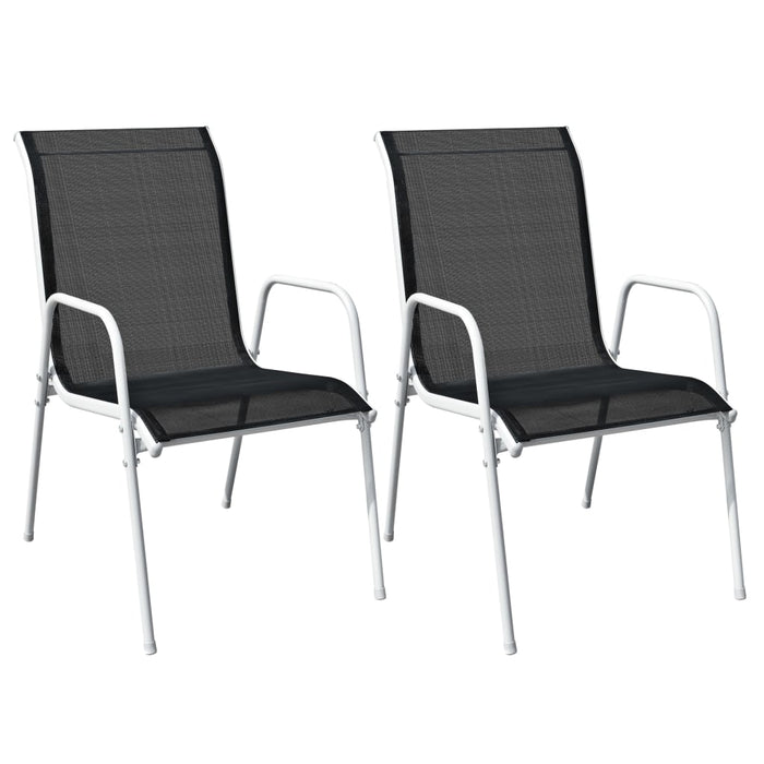 Set mobilier bistro, 3 piese, negru, oțel WALTI