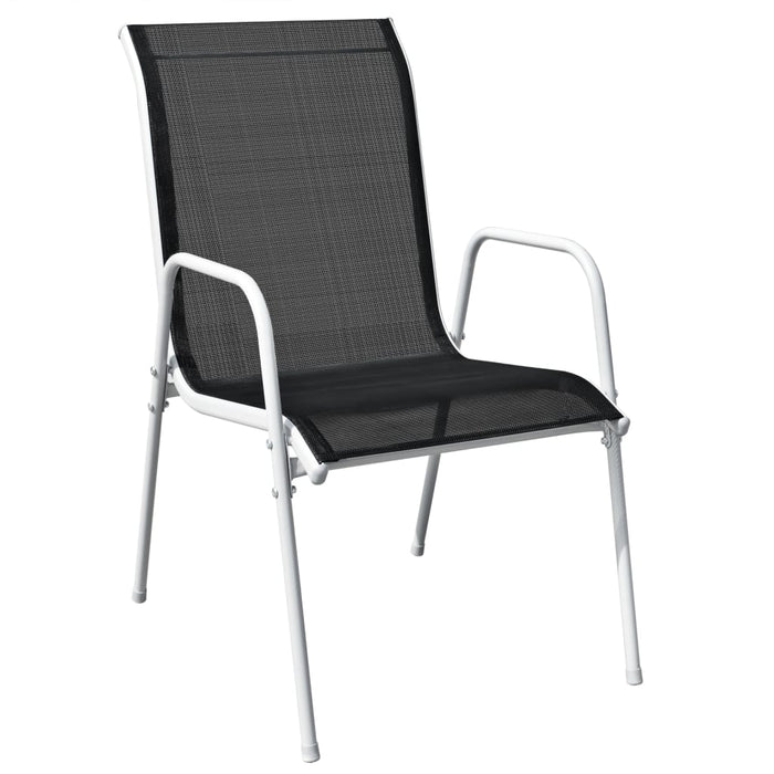 Set mobilier bistro, 3 piese, negru, oțel WALTI