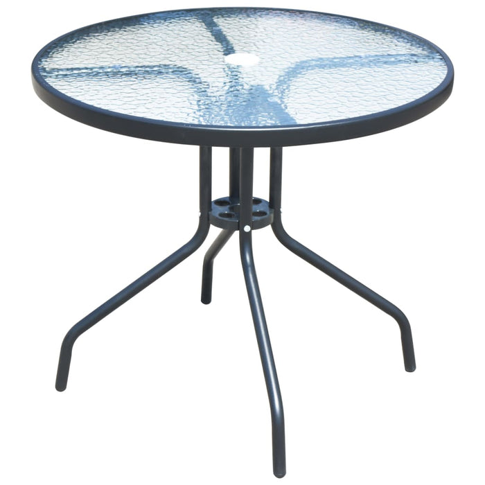 Set mobilier de exterior, 5 piese, negru, oțel - WALTI WALTI