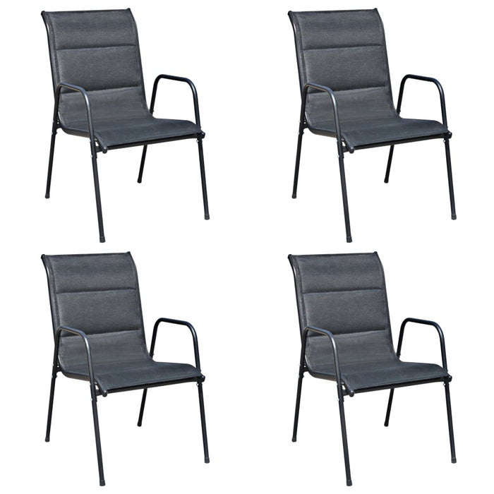Set mobilier de exterior, 5 piese, negru, oțel - WALTI WALTI
