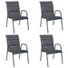 Set mobilier de exterior, 5 piese, negru, oțel - WALTI WALTI