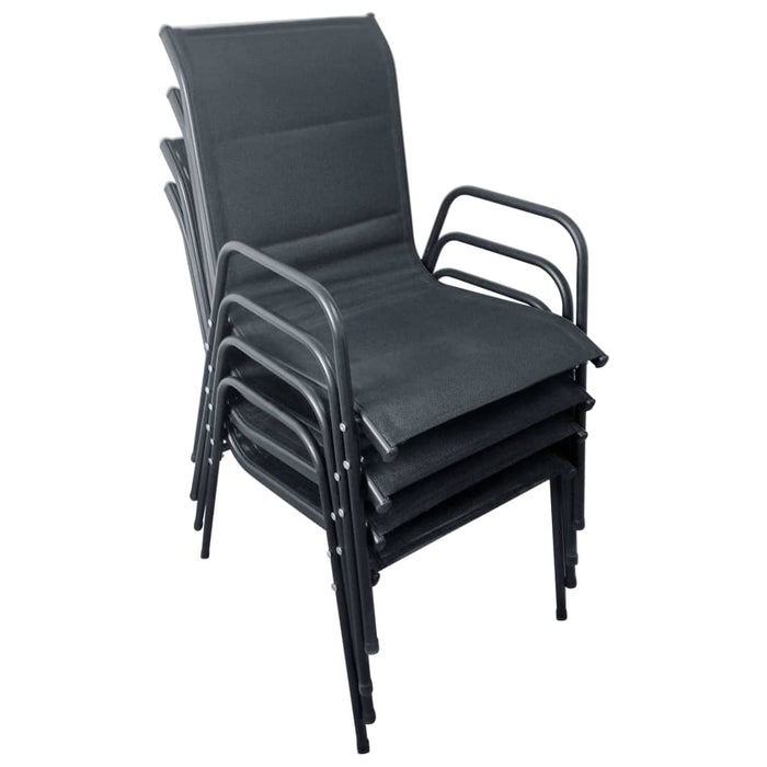 Set mobilier de exterior, 5 piese, negru, oțel - WALTI WALTI