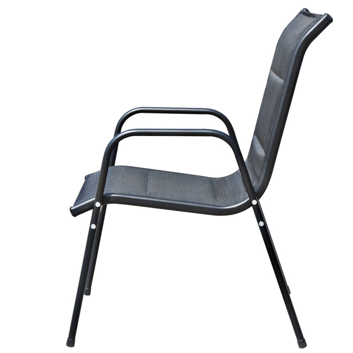 Set mobilier de exterior, 5 piese, negru, oțel - WALTI WALTI