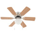 Ventilator tavan decorativ cu iluminare, 82 cm, maro deschis - WALTI WALTI