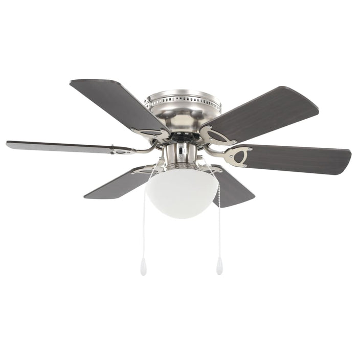 Ventilator tavan decorativ cu iluminare, 82 cm, maro închis - WALTI WALTI
