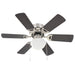 Ventilator tavan decorativ cu iluminare, 82 cm, maro închis - WALTI WALTI