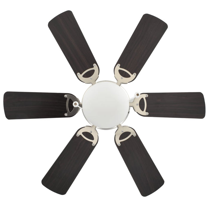 Ventilator tavan decorativ cu iluminare, 82 cm, maro închis - WALTI WALTI