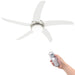 Ventilator tavan decorativ cu iluminare, 128 cm, alb - WALTI WALTI