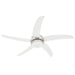 Ventilator tavan decorativ cu iluminare, 128 cm, alb - WALTI WALTI