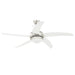Ventilator tavan decorativ cu iluminare, 128 cm, alb - WALTI WALTI