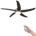 Ventilator tavan decorativ cu iluminare, 128 cm, maro - WALTI WALTI
