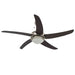 Ventilator tavan decorativ cu iluminare, 128 cm, maro - WALTI WALTI