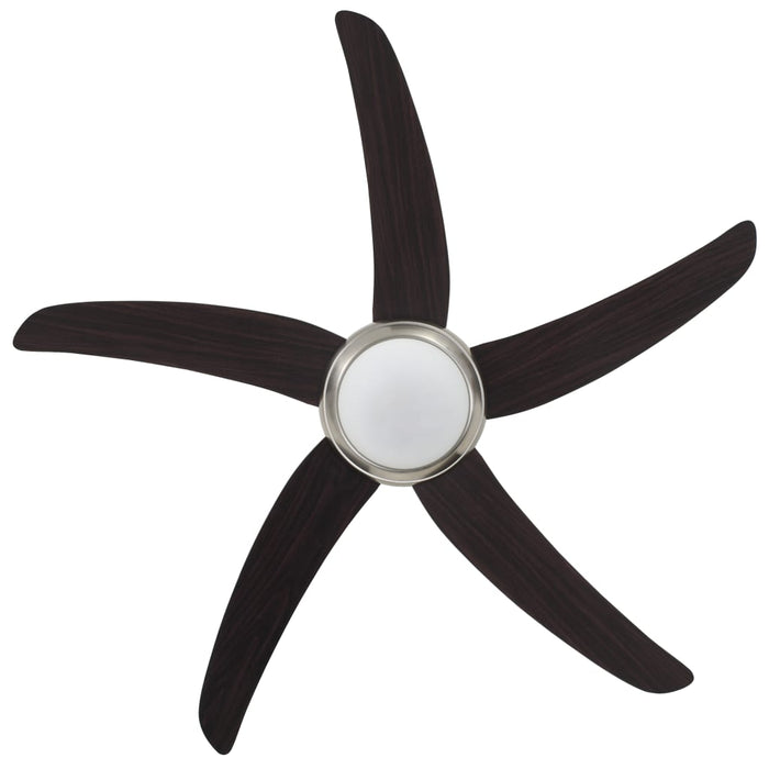 Ventilator tavan decorativ cu iluminare, 128 cm, maro - WALTI WALTI