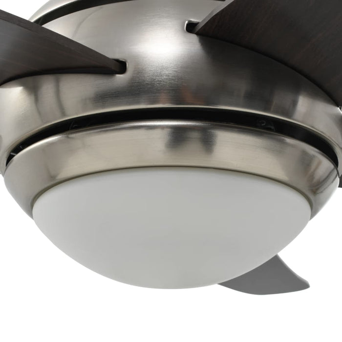 Ventilator tavan decorativ cu iluminare, 128 cm, maro - WALTI WALTI