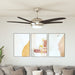 Ventilator tavan decorativ cu iluminare, 128 cm, maro - WALTI WALTI