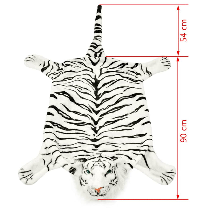 Covor cu model tigru 144 cm Pluș Alb - WALTI WALTI