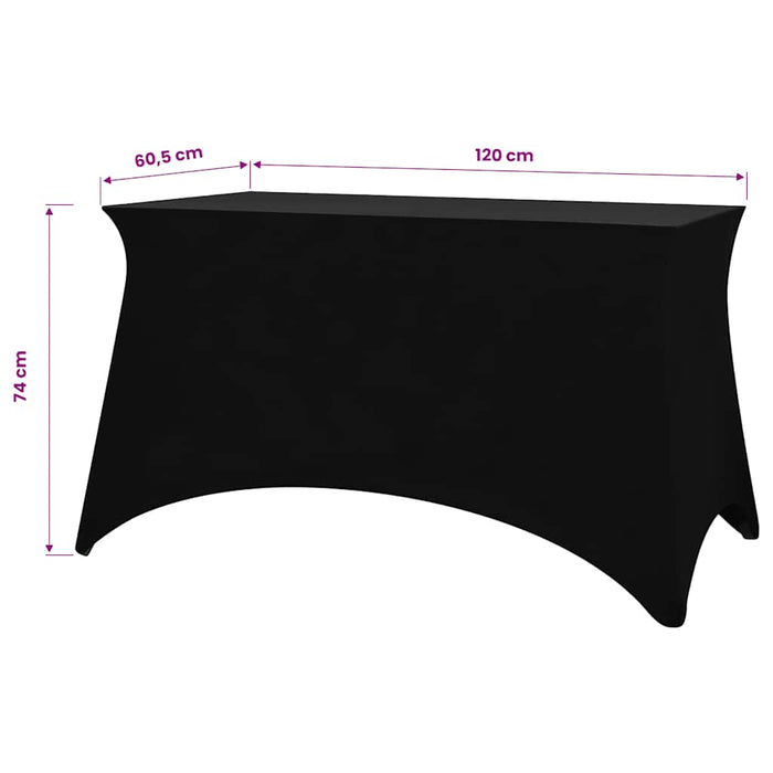 Huse elastice pentru masă, 120 x 60,5 x 74 cm, 2 buc, negru WALTI