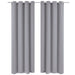 Draperii opace cu ocheți metalici, 2 buc, 135 x 175 cm, gri - WALTI WALTI