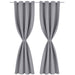 Draperii opace cu ocheți metalici, 2 buc, 135 x 175 cm, gri - WALTI WALTI