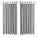 Draperii micro-satin cu bride, 2 buc, 140 x 225 cm, gri - WALTI WALTI