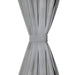 Draperii micro-satin cu bride, 2 buc, 140 x 225 cm, gri - WALTI WALTI