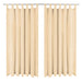Draperii micro-satin cu bride, 2 buc, 140 x 225 cm, bej - WALTI WALTI