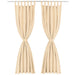 Draperii micro-satin cu bride, 2 buc, 140 x 225 cm, bej - WALTI WALTI