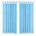 Draperii micro-satin cu bride, 2 buc, 140 x 175 cm, turcoaz - WALTI WALTI
