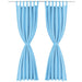 Draperii micro-satin cu bride, 2 buc, 140 x 175 cm, turcoaz - WALTI WALTI