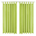 Draperii micro-satin cu bride, 2 buc, verde, 140 x 225 cm - WALTI WALTI