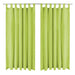 Draperii micro-satin cu bride, 2 buc, 140 x 225 cm, verde - WALTI WALTI