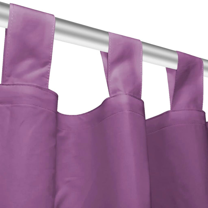 Draperii micro-satin cu bride, 2 buc, 140 x 225 cm, violet - WALTI WALTI