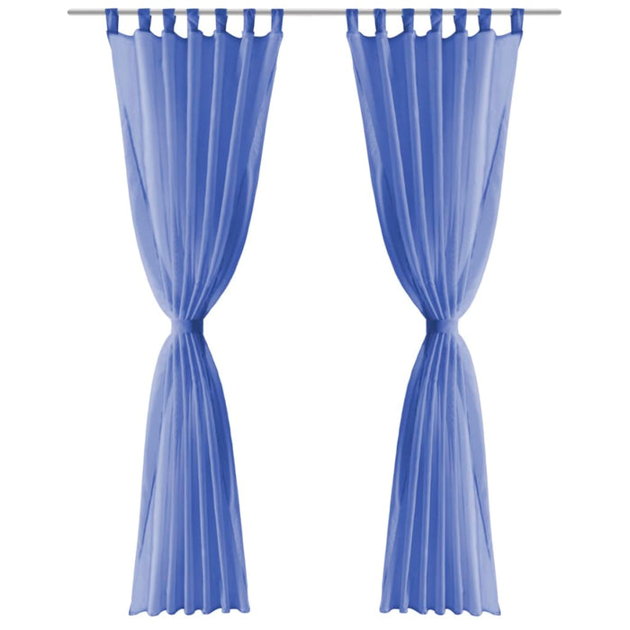 Draperii din voal, 2 buc., 140 x 225 cm, albastru regal - WALTI WALTI