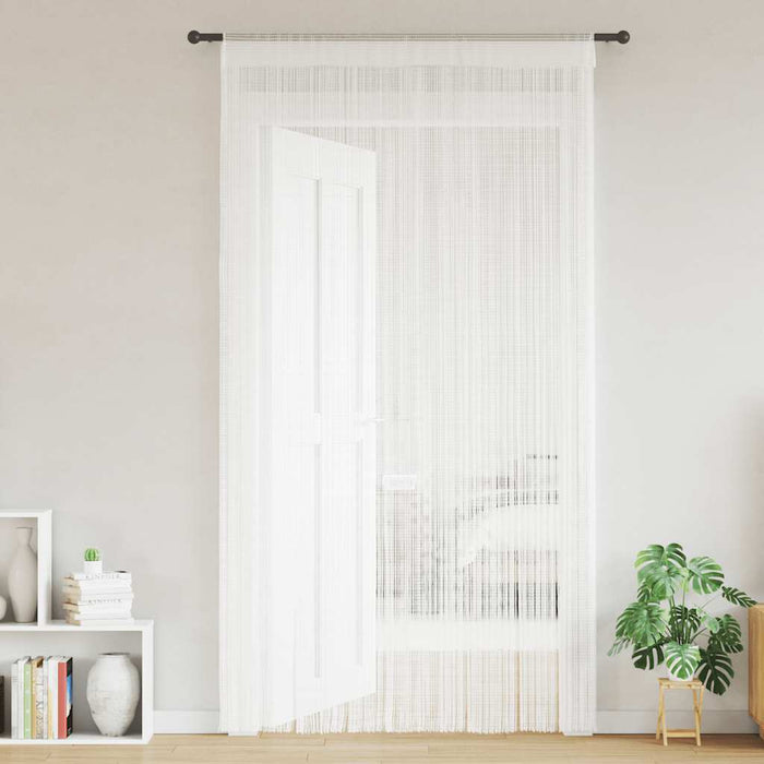 Draperii cu franjuri, 2 buc., 140 x 250 cm, alb - WALTI WALTI