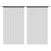 Draperii cu franjuri, 2 buc., 100 x 250 cm, negru - WALTI WALTI
