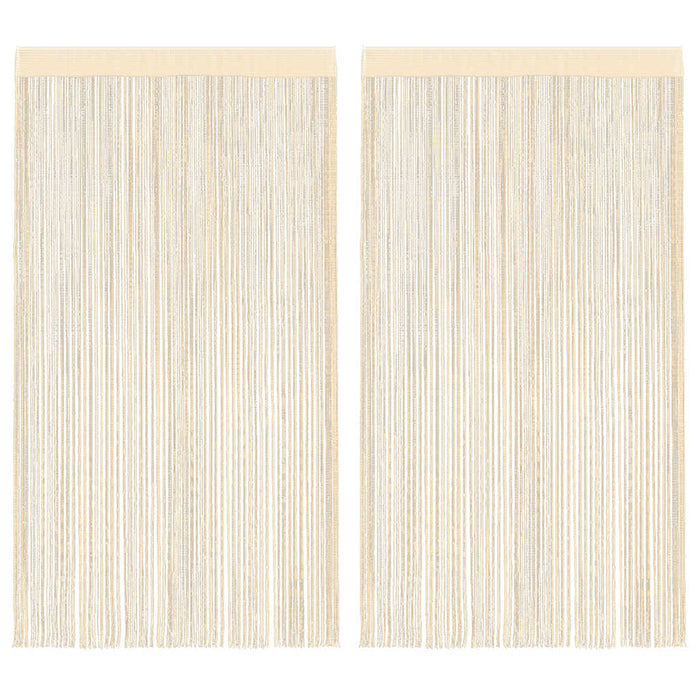 Draperii cu franjuri, 2 buc., 100 x 250 cm, crem - WALTI WALTI
