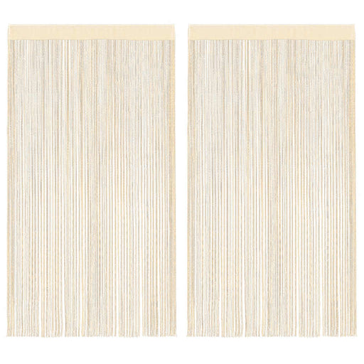 Draperii cu franjuri, 2 buc., 140 x 250 cm, crem - WALTI WALTI