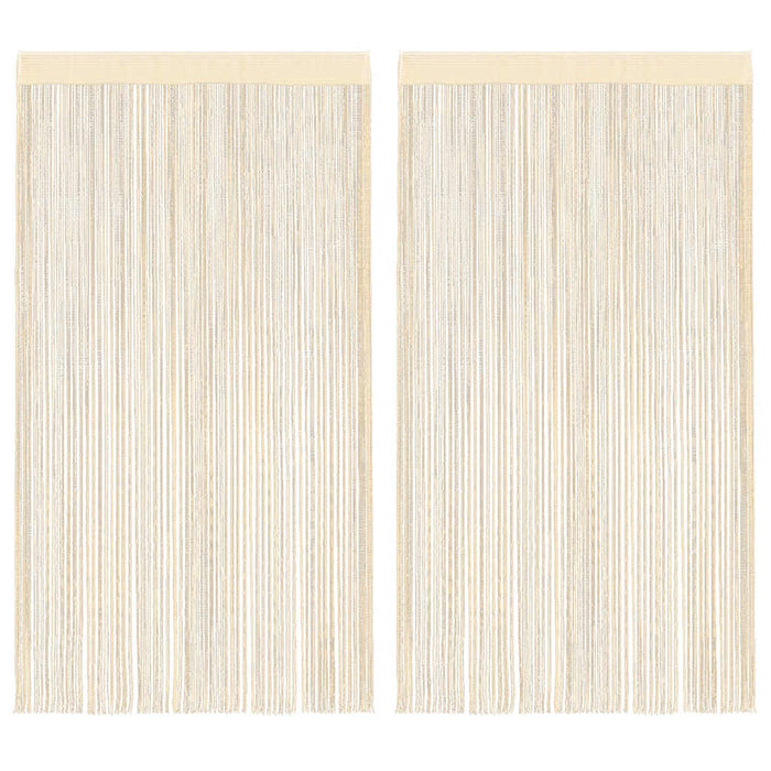 Draperii cu franjuri, 2 buc., 140 x 250 cm, crem - WALTI WALTI