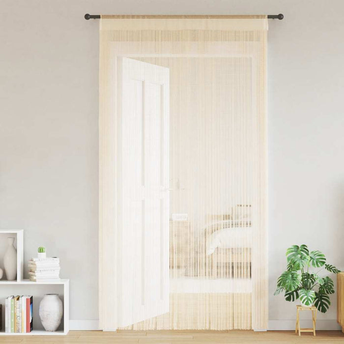 Draperii cu franjuri, 2 buc., 140 x 250 cm, crem - WALTI WALTI