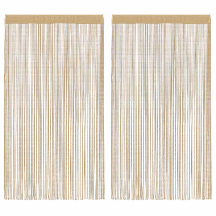 Draperii cu franjuri, 2 buc., 140 x 250 cm, bej - WALTI WALTI